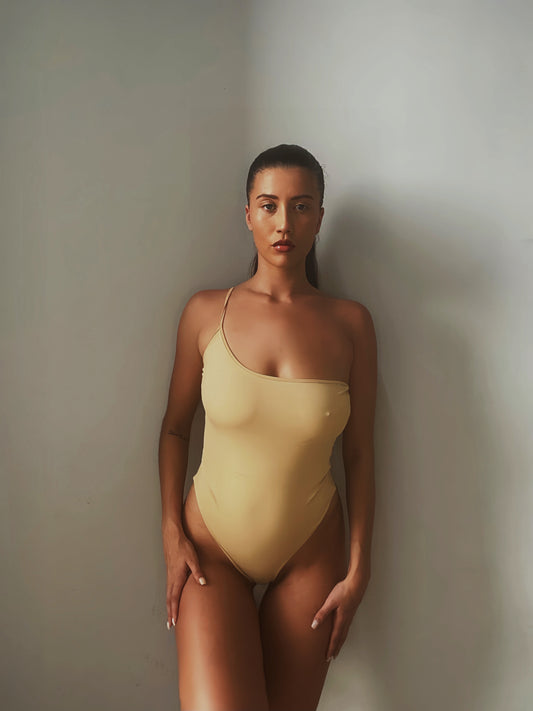 Feel Naked - One Strap Bodysuit - Khaki Nude