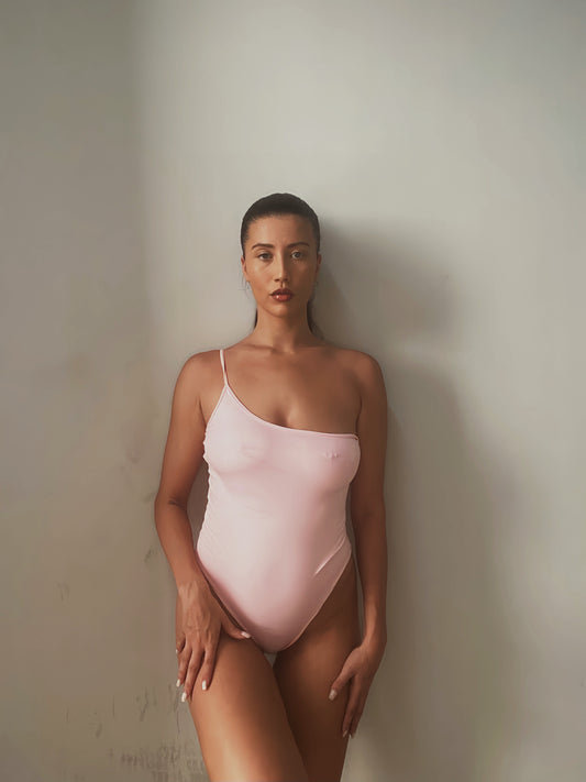 Feel Naked - One Strap Bodysuit - Powder Pink